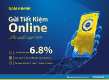 Lãi suất tiết kiệm online Nam A Bank lên đến 6.8%/năm