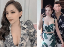 Bạn gái Văn Thanh khoe ngực sexy