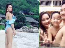 Bảo Thanh diện bikini sexy trong kỳ nghỉ cùng chồng con