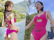 Bắt trend bikini hồng cùng sao Việt