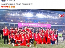 Dân mạng đồng loạt chúc mừng đội tuyển Việt Nam vô địch AFF Cup 2018