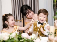 Elly Trần mặc gợi cảm trong tiệc sinh nhật con gái Cadie Mộc Trà