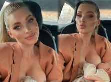 Thiên thần nội y Elsa Hosk bế con 7 tuần tuổi đi làm