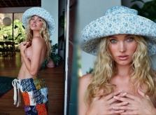 Elsa Hosk mang bầu lớn vẫn táo bạo bán nude đầy quyến rũ