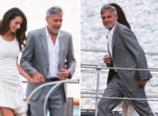 George Clooney nắm chặt tay vợ khi đi ăn tối