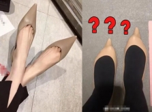 Cô gái Trung Quốc méo mặt khi nhận giày cao gót đặt mua online