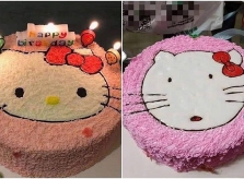 Đặt bánh hình Hello Kitty, cô gái tá hỏa khi nhận thành phẩm