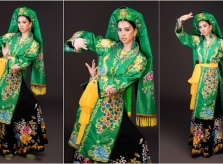 Hoa hậu Tiểu Vy múa chầu văn 'Cô đôi thượng ngàn' tại Miss World