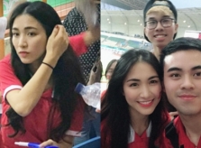Hòa Minzy hò hét ở trận bóng có Công Phượng thi đấu
