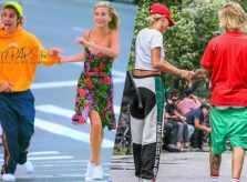 Justin Bieber xỏ dép lê, mặc quần tụt đi hẹn hò với hôn thê