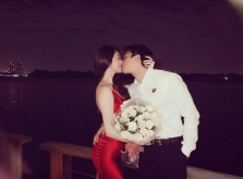 Khánh My và diễn viên Tiến Vũ kỷ niệm một năm yêu