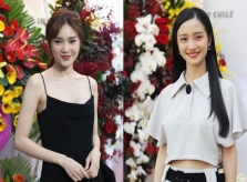 Lan Ngọc diện váy dây tôn ngực, Jun Vũ phong cách với crop-top