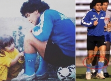 Maradona, con gái và những bông cúc cài trên tất