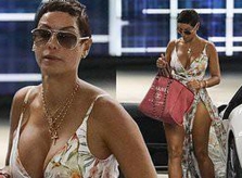 Cựu siêu mẫu Nicole Murphy khoe vòng một 'ngoại cỡ' trên phố ở tuổi 52
