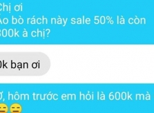Cách sale hàng 50% của chủ shop khiến người mua hết hồn