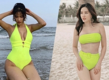 Sao Việt khoe bikini khi đi biển