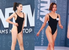 Thí sinh Vietnam's Next Top Model diện áo tắm hở bạo khi tuyển trực tiếp