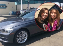 Hoa hậu Thu Hoài khoe ảnh tặng ôtô cho con gái ngày tốt nghiệp