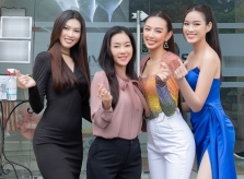 Tiểu Vy, Đỗ Thị Hà tiễn Thùy Tiên đi thi Miss Grand International